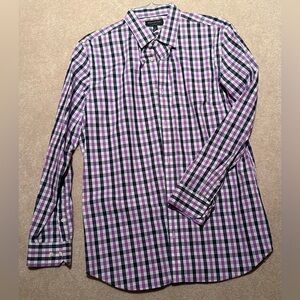 BANANA REPUBLIC Purple Checkered Shirt